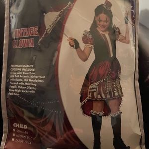 Size 4/6 vintage clown costume